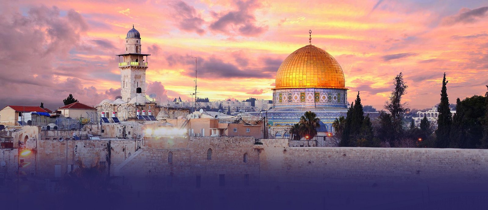 Sunset over the Old City of Jerusalem